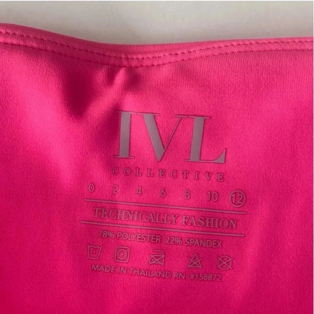 New IVL COLLECTIVE Hydrasculpt Bike Shorts KNOCKOUT Neon PINK SIZE 12